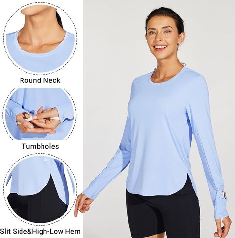 Willit Women's Sun Shirts UPF 50+ SPF Long Sleeve Hiking Lightweight Quick Dry UV Protection Outdoor in Kuwait