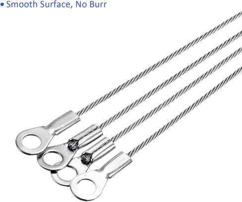 2mmx10cm Lanyard Security Cable Ropes 10pcs, Apply to Outdoors (304 Stainless Steel, Silver) in Saudi Arabia