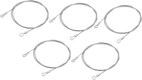 2mmx10cm Lanyard Security Cable Ropes 10pcs, Apply to Outdoors (304 Stainless Steel, Silver) in Saudi Arabia
