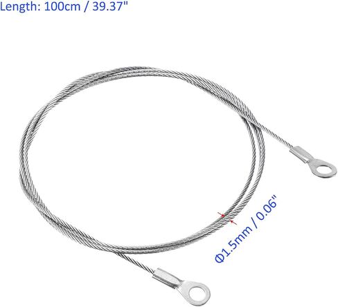 2mmx10cm Lanyard Security Cable Ropes 10pcs, Apply to Outdoors (304 Stainless Steel, Silver) in Saudi Arabia