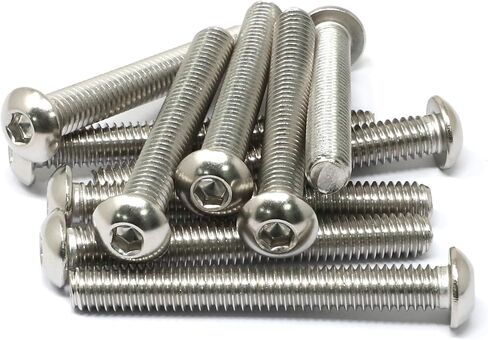 Iexcell 10 قطعة 5/16-18 × 2-1/2 بوصة من الفولاذ المقاوم للصدأ 304 مقبس سداسي الشكل وغطاء رأس ومسامير مجموعة مسامير in Kuwait