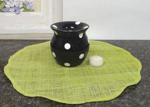 Ceramic Hand Painted Tart Burner,Tart Candle Warmer Tuscany Fruits, Wax Melter, Wax Melt Warmer, Candle Wax Burner in Saudi Arabia