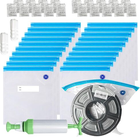 3D Printer Filament Storage Bags Electric Pump Kit, TIOPY 30 Thicken Spool Storage Sealing Bags/Electric Pump/Seal Clip,11.8 x 13.4 in Fit Most 0.25/0.5/1 KG 3D Printer Filament Spools in Saudi Arabia