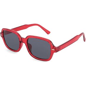 FEISEDY Retro 90s Rectangle Sunglasses Oval Yellow Sunglasses Trendy Irregular Square Sun Glasses for Women Men B2790