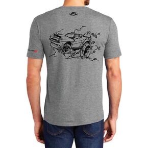 Dodge Demon Challenger SRT 170 Limited Edition Illustrated Logo T-Shirt - Triblend Grey