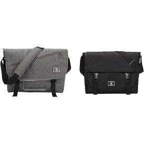 OIWAS Messenger Bag for Boys - Canvas 14 15.6 Inch Laptop Satchel Computer Briefcase Mens Crossbody Bag School Backpack