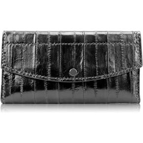 Genuine Eel Skin Leather Clutch Wallet