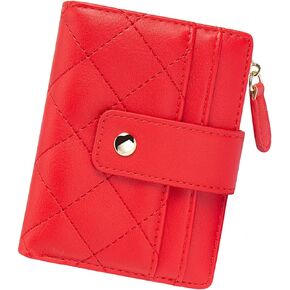 SUMGOGO Wallets for Women Small Coin Purse Card Holder Wallet Front Zipper Pocket Mini Slim Bifold Wallets (Black)