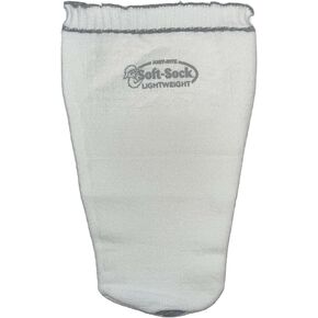 Knit Rite Non-Roll Top Soft-Sock Cuddly n Soft Prosthetic Sock - Light Weight with Hole Extra Short - 1SPSRGXS, White, Medium