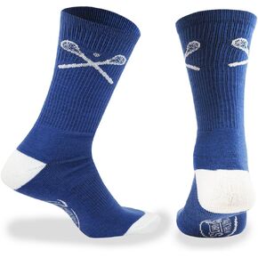 Lacrosse Athletic Half Cushioned Crew Socks | Crossed Lax Sticks in Saudi Arabia