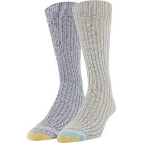 GOLDTOE Men's Casual Crew Socks Recycled, Multipairs
