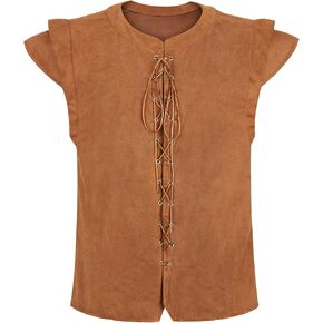 Parlsdy Mens Pirate Vest Men Pirate Costume Men Renaissance Vest Adult Costume Medieval Mens Captain Costumes