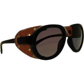 WEMEHOO uv 400 polarized windproof round steampunk sunglasses with Leather Side Shield fishing sunglasses