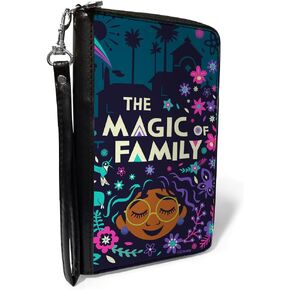 Buckle-Down Women's PU Zip Around Wallet Rectangle-Encanto, 7.5"x4.5"