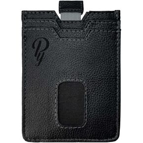 Pinelly-RFID Blocking Card Holder for Men, Ethical leather, Minimalist Design, Card Holder, Slim Wallet, (Black, Measures: 2.95 x 3.93 x 0.43 inches)