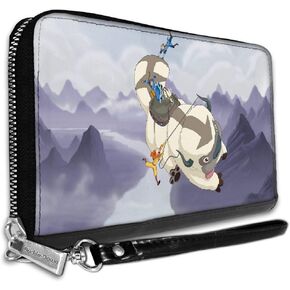 Buckle-Down Women's PU Zip Around Wallet Rectangle-Avatar: The Last Airbender, 7.5"x4.5"