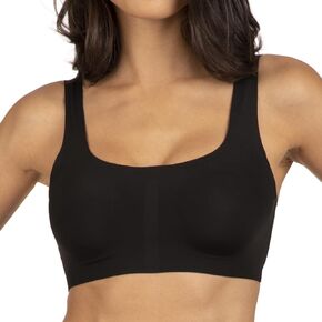 LIVELY Sleek Scoop Bralette for Women | Seamless No Show Bra with Soft Square Neckline | Removable Pads for Added Shape