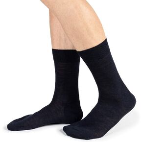 Ciocca Merinos Wool and Silk Men's Crew Plain Dress Socks - 5 Pairs - Made in Italy