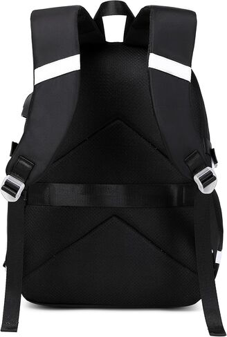 حقيبة ظهر للفتيات للمدرسة، حقيبة ظهر لطيفة للنساء، حقيبة كتب جامعية مناسبة لجهاز كمبيوتر محمول مقاس 15.6 بوصة، باللون الأسود in Kuwait