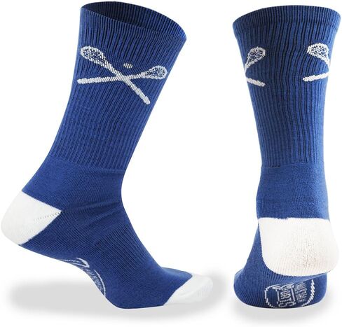 Lacrosse Athletic Half Cushioned Crew Socks | Crossed Lax Sticks in Saudi Arabia
