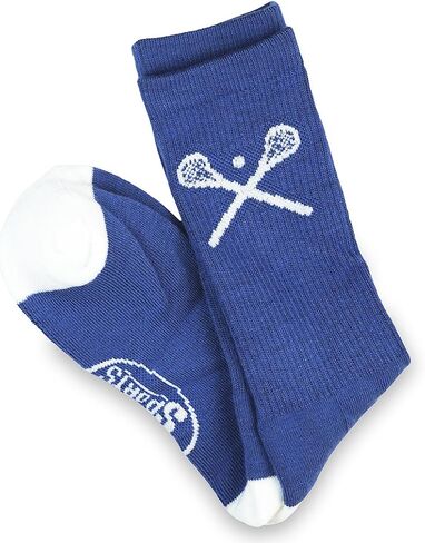 Lacrosse Athletic Half Cushioned Crew Socks | Crossed Lax Sticks in Saudi Arabia