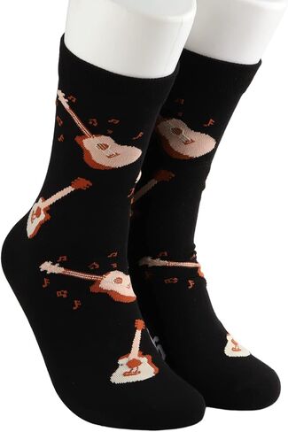 MBMSO Guitar Player Socks 2 Pairs That's What I Do I Play Guitar and I Know Things Guitar Socks Funny Guitar Lover Gift Socks in Saudi Arabia