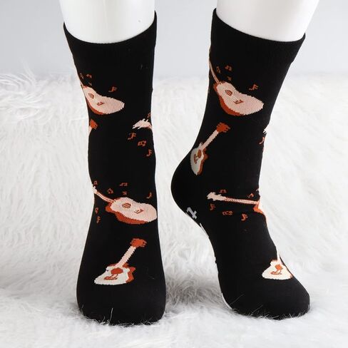 MBMSO Guitar Player Socks 2 Pairs That's What I Do I Play Guitar and I Know Things Guitar Socks Funny Guitar Lover Gift Socks in Saudi Arabia