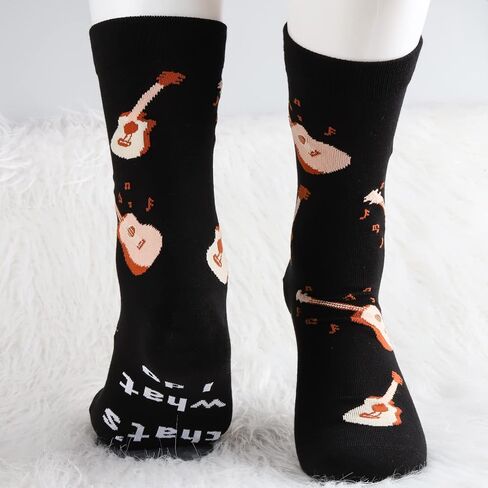 MBMSO Guitar Player Socks 2 Pairs That's What I Do I Play Guitar and I Know Things Guitar Socks Funny Guitar Lover Gift Socks in Saudi Arabia