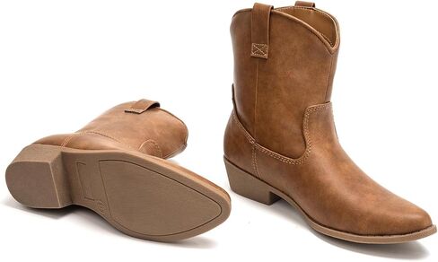 Colgo Women's Ankle Boots - Stylish Cowgirl Boots for Women, Western & Cowboy Boots, Comfortable Fashion Short Boots & Short Booties for Women in Saudi Arabia