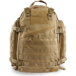 HIGHLAND TACTICAL Tactical Backpack, Desert, 19 Inch