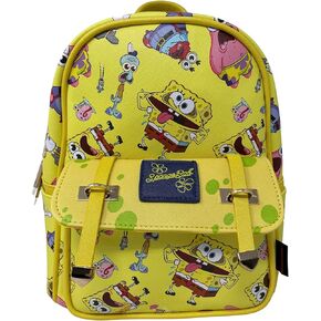 KBNL SpongeBob SquarePants 11" Faux Leather Mini Backpack Yellow