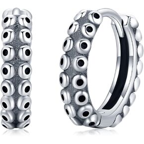 الأخطبوط اللامسة الأقراط الفضة الاسترليني هوب الأقراط للنساء الفتيات الشرير القوطي مجوهرات هدايا عيد ميلاد in Kuwait