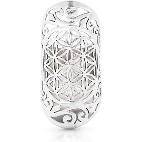 Big Flower of Life Lace Hand Made Ring Sterling Silver 925 Sacred Geometry Yoga Jewelry Sizes US 7 8 9 10