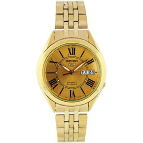 Seiko Men's SNKL38 Gold Plated Stainless Steel Analog with Gold Dial Watch