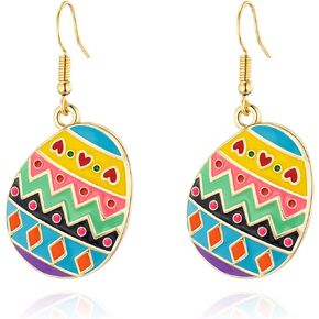Easter Egg Earrings, Fashionable Statement Earrings for Women, Easter Jewelry Gifts