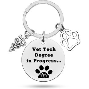 Veterinarian Keychain Veterinarian Gift Appreciation Gift for Medical Veterinary Practitioner Vet Tech Appreciation Gift