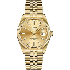 CADISEN 38MM Men's Automatic Mechanical Watch Luxury AR Sapphire Glass Water Resistant Stainless Steel MIYOTA 8215 Reloj Hombre