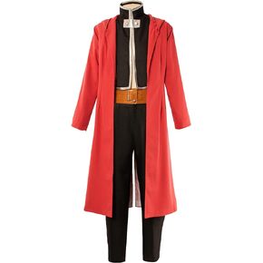 US Men's Edward Elric Cosplay Costume Halloween Outfit