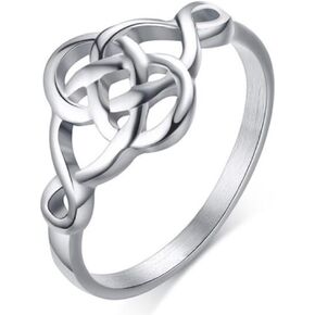 Jude Jewelers Stainless Steel Plain Classical Celtic Love Knot Wedding Promise Anniversary Ring