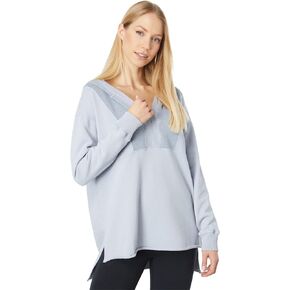 French Terry Long Sleeve Mixed Media Hoodie
