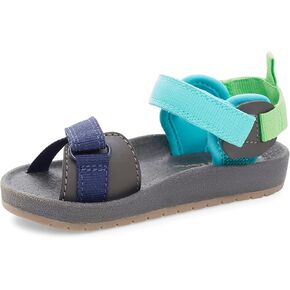 carter's Boy's Benin Sandal, Teal, 4 Toddler