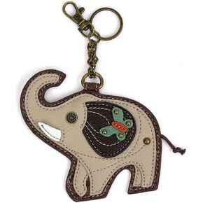 Chala Handbags Elephant Key Fob Coin Purse, Elephant Keychain