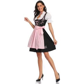 Women German Dirndl Dress Costumes for Beer Festival Bavarian Oktoberfest Carnival Halloween Outfits