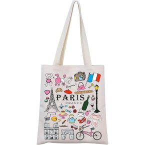 MNIGIU Paris Tote Bag France Lovers Gift Paris Travel Gift Paris Souvenir Gift Paris Welcome Bag