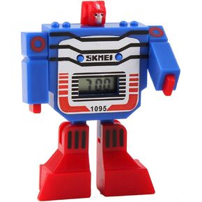 FANMIS LED Digital Cartoon Sports Robot Transformation Outdoor Sports Watch Blue