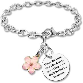 DlaeKua Bereavement Gift Bracelets Sympathy Gift for Loss of Mother Father Memorial Gift for Loss of Husband Brother Sister Remembrance Gift in Memory Gift Stainless Steel Bracelet Condolence Gifts