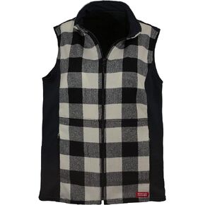 Stormy Kromer Harvest Vest – Wool Plaid Vest for Women, Sleeveless Outerwear Winter Vest