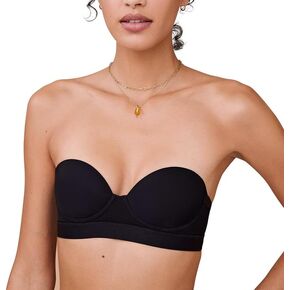 Pepper MVP Multiway Strapless Bra for Women | Underwire, Lightly Lined Cups, Multi-Way Convertible Straps | Strapless Bra for Small Chested Women | Black Strapless Bra