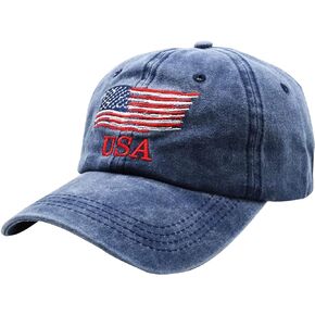 Embroidered American Flag hat USA Baseball Cap USA Trucker hat for Men Women Teens Patriotic dad hat America hat
