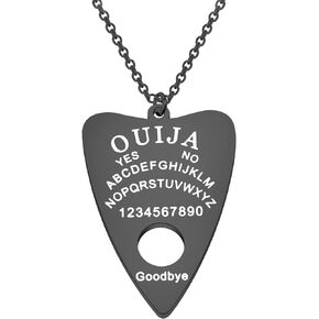 FEELMEM Ouija Board Planchette Pendant Necklace Oujia Inspirational Gift Spirit Board Art Jewelry Wiccan Jewelry